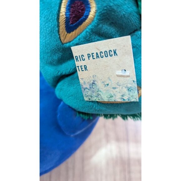 Stuffed Peacock Plush Toy With Long Legs & Colorful Tail sitter  new - Picture 9 of 11